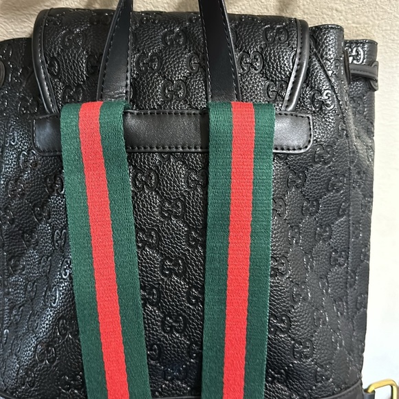 Black Leather Backpack - Picture 8 of 13